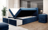 Luxuriöses Amélie Boxspringbett aus Samt mit LED-Beleuchtung und viel Stauraum