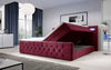 Luxuriöses Gloria Boxspringbett mit LED, Samtbezug und Stauraum