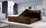 Lade das Bild in den Galerie-Viewer, Luxuriöses Gloria Boxspringbett mit LED, Samtbezug und Stauraum
