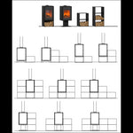 Lade das Bild in den Galerie-Viewer, ETNA Domino Kaminofen 8,5 kW mit Holzfach &amp; 2-Etagen-Modul | Energieeffizienz A+
