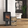ETNA Domino Holzofen 8,5 kW mit Standfuß und 2-Etagen-Holzlager Modul
