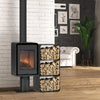 ETNA Domino Kaminofen mit integriertem Holzregal, 7,5 kW, Effizienz A+
