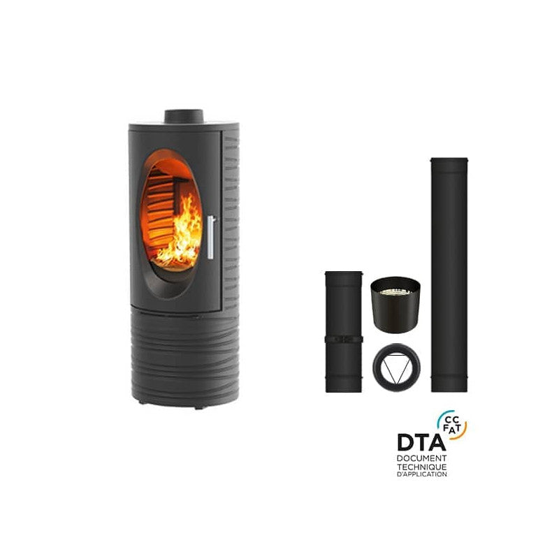 Godin Talisman Holzofen-Komplettpaket: 7 kW Gusseisen-Leistung A-Klasse mit Oberausgang