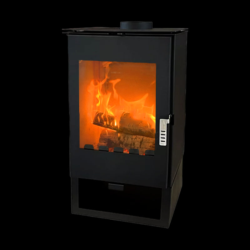 Aicardo Kaminofen - 7,5 kW Holzofen, effizient, umweltfreundlich, Gusseisen-Rost