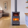 Carrio Inox Holzofen mit Backofen 9 kW – Effiziente Heizung und Kochlösung