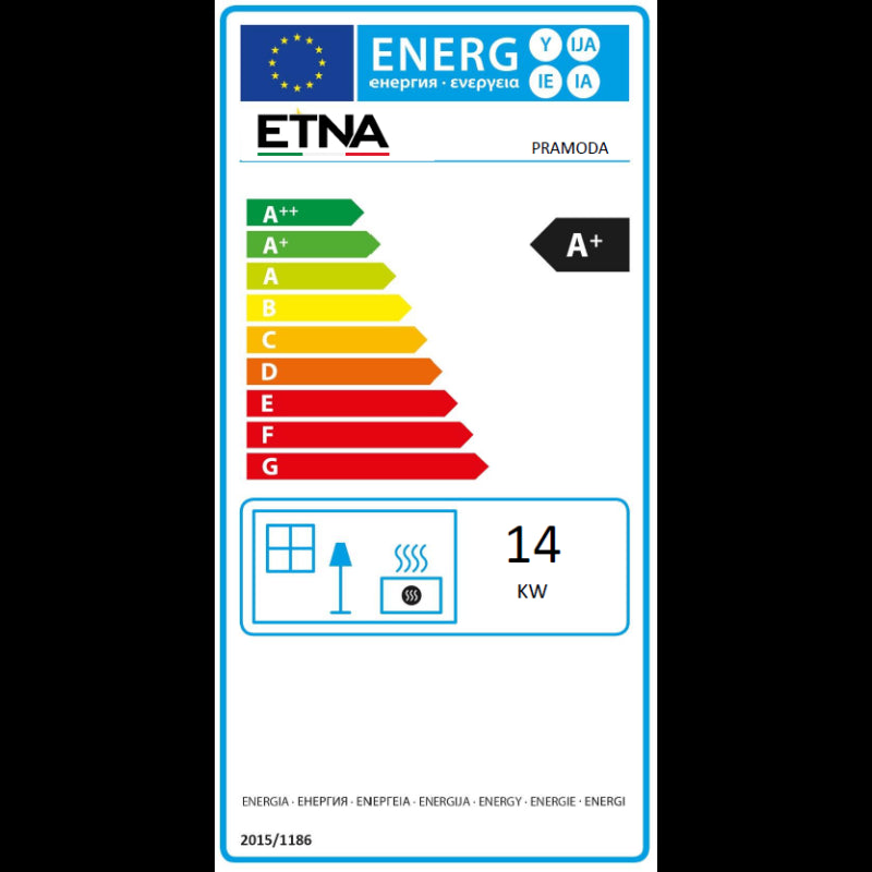 Pramoda Etna 14 kW Holzofen mit Backofen und Kochplatten für große Räume