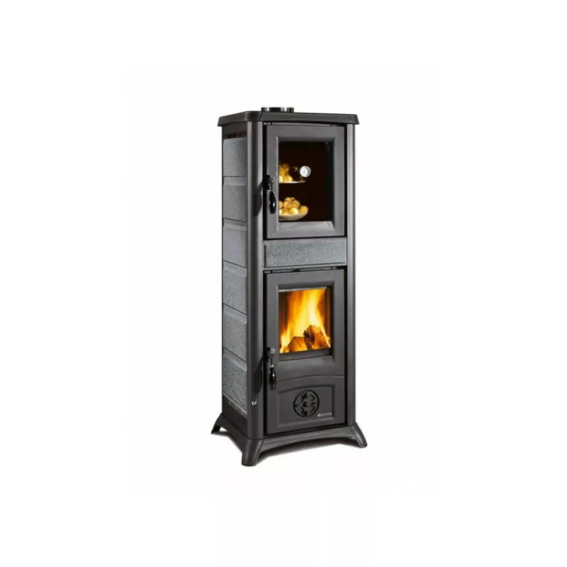 La Nordica Gemma Forno 5.0 Holzofen: 7,3 kW, Naturstein, Integrierter Backofen für Gemütlichkeit