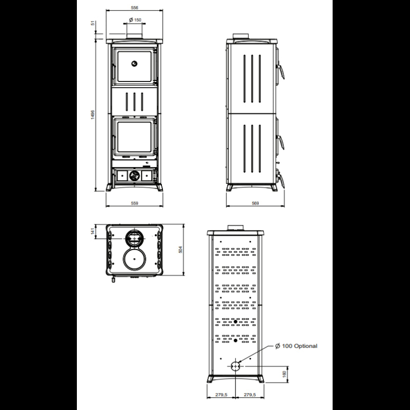 Nova Forno Holzofen mit Backofen: Effizient, Vielseitig, Stilvoll, 11,8 kW