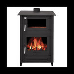 Lade das Bild in den Galerie-Viewer, Leistungsstarker 13 kW Holzofen Paula Stove Italia mit integriertem Backofen
