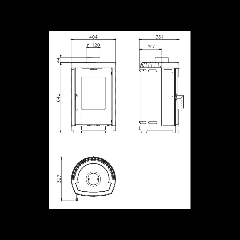 Kompakter La Nordica Brigitta GB Gusseisen-Holzofen – 4,7 kW, effizient & stilvoll