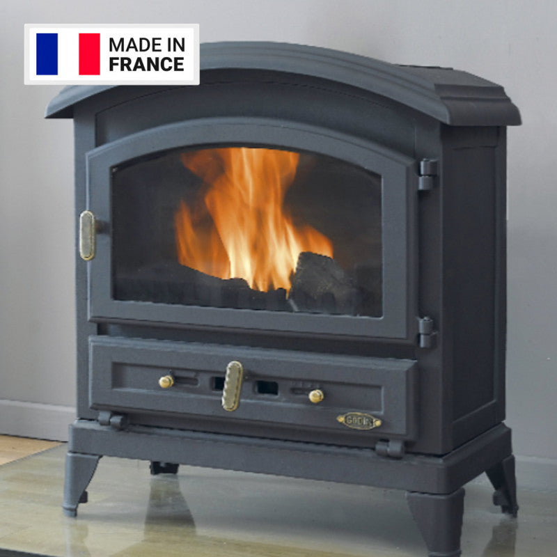 Godin Kanadischer 10 kW Gusseisen Holzofen: Effizient, Modern, Leistungsstark für Wärme