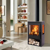 Panadero Coral 3V Holzofen: Effizienter 5,4 kW Kaminofen mit Dreiseiten-Flammenblick