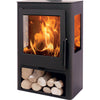 Panadero Coral 3V Holzofen: Effizienter 5,4 kW Kaminofen mit Dreiseiten-Flammenblick