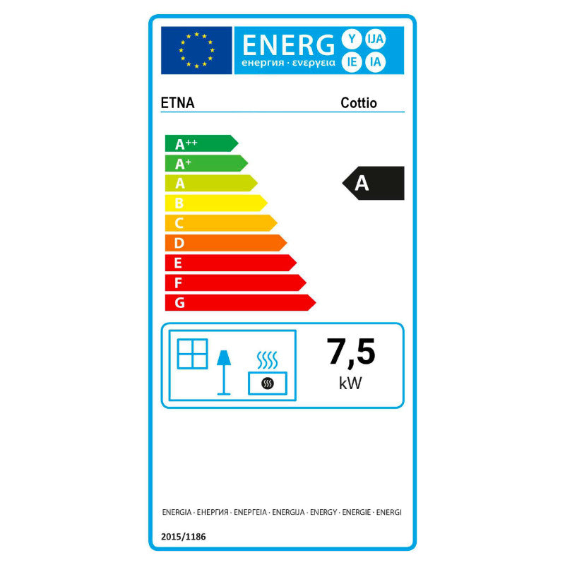 Etna Cottio Holzofen 7,5 kW – Kompakter, Effizienter Kaminofen mit Dreifachverbrennung