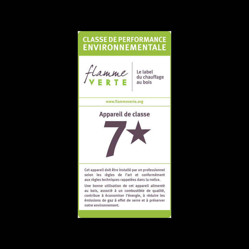 Effizienter 8.5kW Holzofen Domino mit Standfuß, Vermiculite Brennkammer, große Sichtscheibe