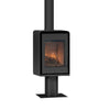 Effizienter 8.5kW Holzofen Domino mit Standfuß, Vermiculite Brennkammer, große Sichtscheibe