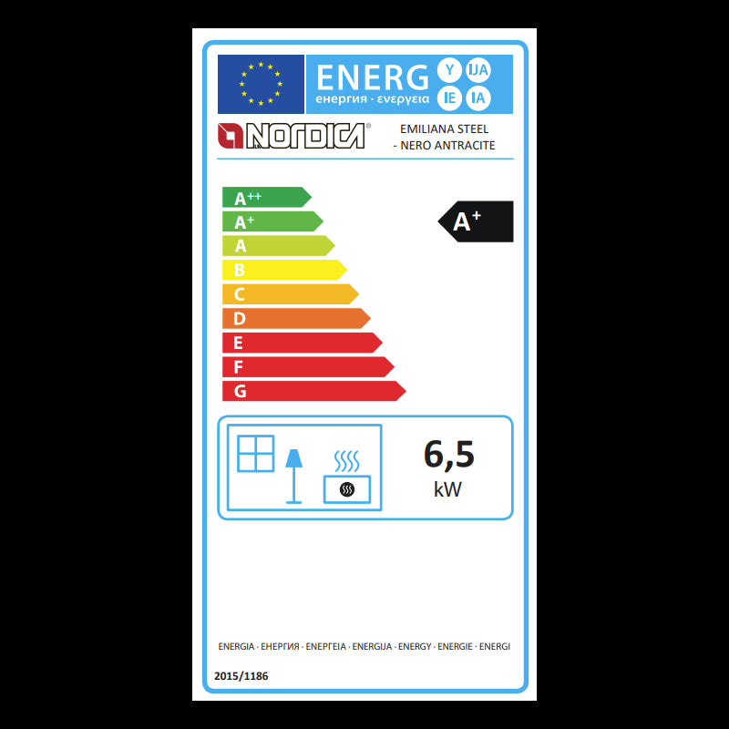 La Nordica Emiliana Steel Holzofen 6,5 kW – Effizient Kompakt Modern Heizen