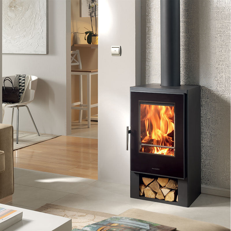 Andes Dichter Holzkaminofen 7,5 kW: Effiziente Dreifachverbrennung, Siebdruckglas