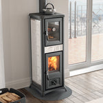 Lade das Bild in den Galerie-Viewer, La Nordica Gemma Forno 5.0 Keramik-Holzofen mit Backfach – 7,3 kW Effizienz
