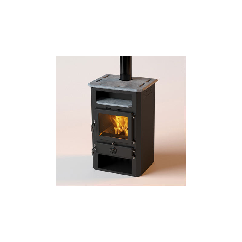 MBS Hydro Thermo In Naturstein Holzofen 19 kW – Effiziente Wärmezentrale mit Kochfunktion
