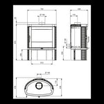 Lade das Bild in den Galerie-Viewer, Jennifer 2.0 Robuster Holzofen für 50 cm Scheitholz - Leistungsstark 7,7 kW
