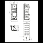 Lade das Bild in den Galerie-Viewer, La Nordica Nova Forno Steel Holzofen mit Backofen 12kW für 33cm Holzscheite
