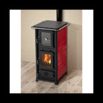 Lade das Bild in den Galerie-Viewer, Olympia Plus Holzofen 13 kW mit integriertem Backofen und Gusseisen-Kochplatte
