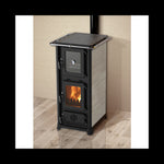 Lade das Bild in den Galerie-Viewer, Olympia Plus Holzofen 13 kW mit integriertem Backofen und Gusseisen-Kochplatte
