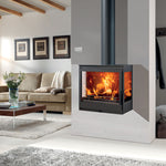 Lade das Bild in den Galerie-Viewer, Panadero Onix Wall Hänge-Holzofen 7,1 kW – Modernes Design, effiziente Heizung

