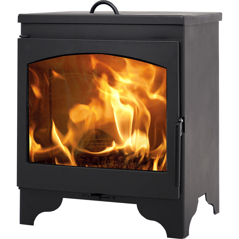 Panadero Oslo Kaminofen 8 kW mit Kochplatte, Großer Feuersicht, Hoher 77% Wirkungsgrad
