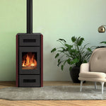 Lade das Bild in den Galerie-Viewer, Romana Holzofen 8 kW mit leisem Ventilator, Fernbedienung, Thermobeton-Interieur für effiziente Wärme
