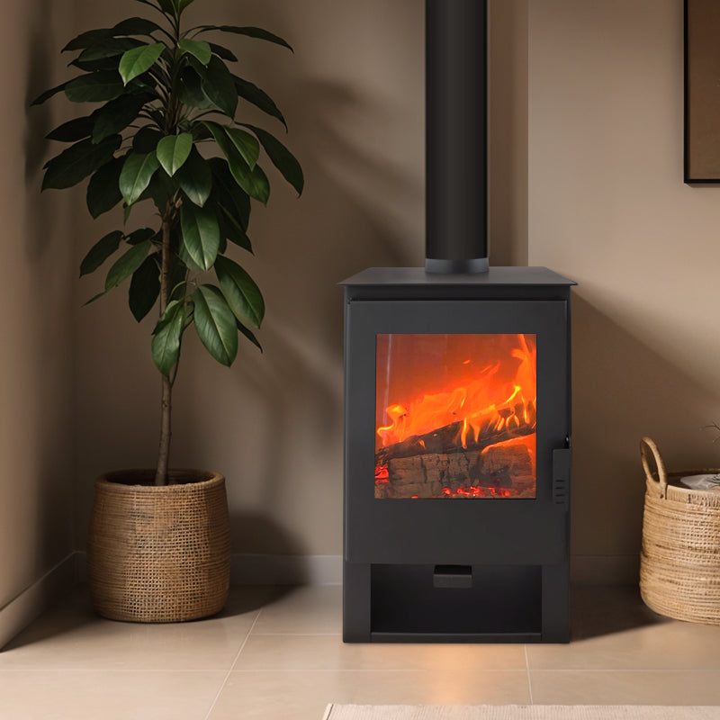 Stephania 7,5 kW Holzofen: Effizienter Kompakter Kaminofen mit Dreifachverbrennung