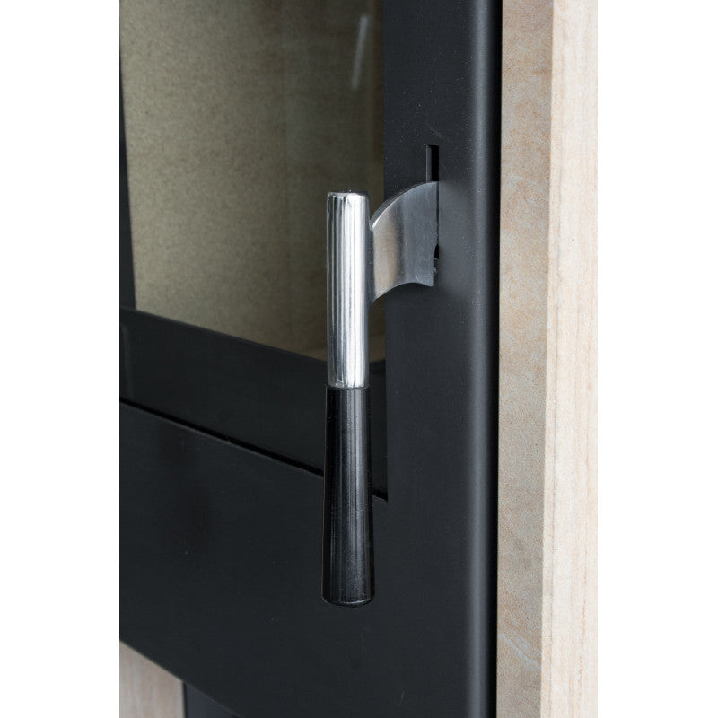 VEGA Sandstein Holzofen 6 kW: Effizienter Kamin mit Holzablage und Selbstreinigungsglas