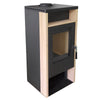 VEGA Sandstein Holzofen 6 kW: Effizienter Kamin mit Holzablage und Selbstreinigungsglas