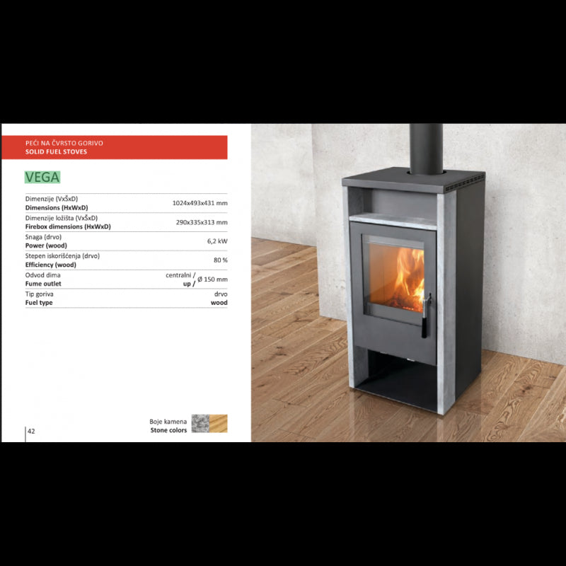 VEGA Speckstein Holzofen 6,2 kW: Effizient, Gemütlich, Hochwertig für Ihr Zuhause