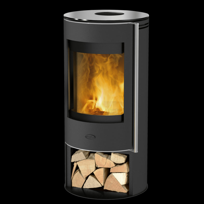 Kompakter FirePlace Verona Kaminofen: Effizient, 5 kW, Automatische Tür, Modernes Design