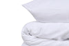 Luxuriöses Premium Satin Baumwoll Bettwäsche Set Weiß für himmlischen Schlaf