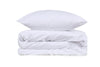 Luxuriöses Premium Satin Bettwäsche Set Weiß aus 100% Baumwolle für höchsten Schlafkomfort