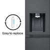 LG Side-by-Side Kühlschrank GSLE91EVAB: InstaView, Craft Ice, 623L, Black Steel