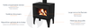 Lugano 11 kW Holzofen-Set mit Belüftung, Rauchabzug oben, für effiziente Wärme