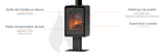 Lade das Bild in den Galerie-Viewer, ETNA Domino Holzofen 8,5 kW mit Standfuß und 2-Etagen-Holzlager Modul
