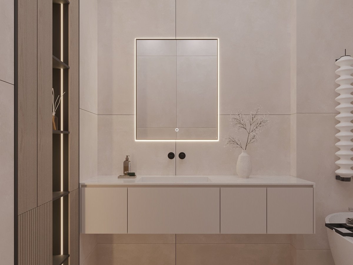 Eleganter Verino Wandspiegel mit Integrierter LED Beleuchtung für Modernes Wohnen