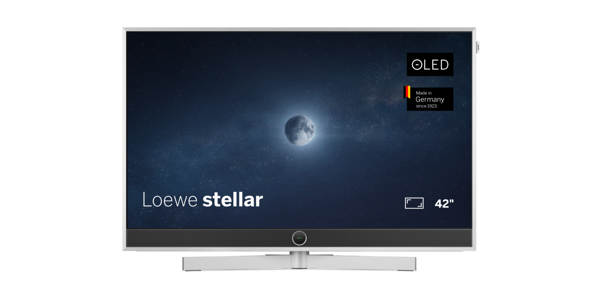 Loewe stellar 42 dr+ Concrete Smart TV: OLED-4K-UHD-Fernseher mit HDR und 80W Soundbar