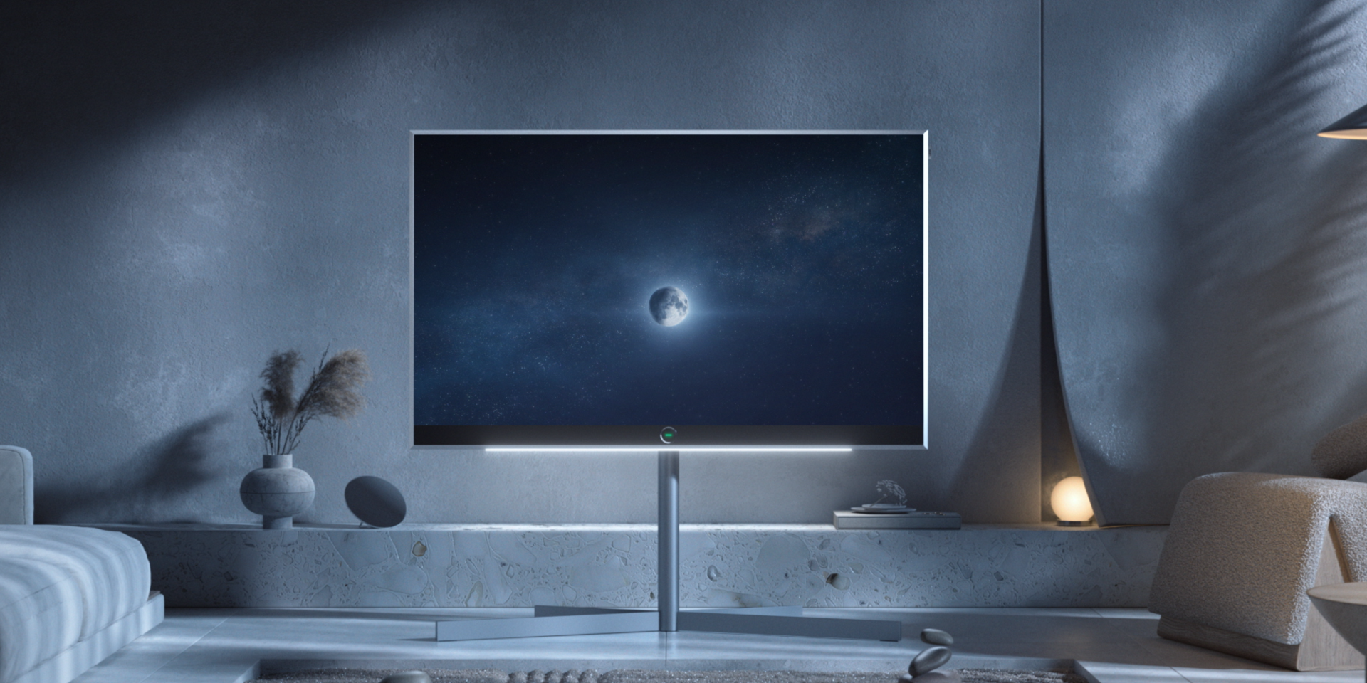 Loewe Stellar 48 dr+ Concrete OLED TV: 4K UHD, HDR, Dolby Atmos