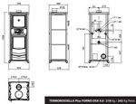 Lade das Bild in den Galerie-Viewer, Effizienter wasserführender Holzofen mit Backofen TermoRossella Plus Forno DSA 4.0 – 11,1 kW Leistung
