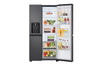 LG Side-by-Side Kühlschrank: 638L, Eis-, Crushed Ice- & Wasserspender, Mattschwarz