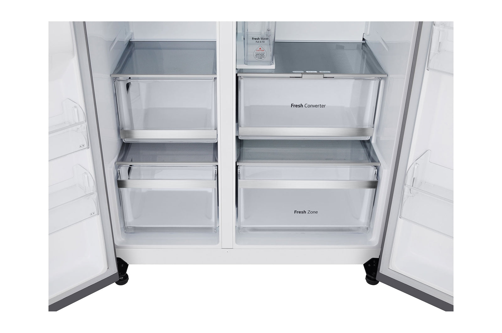 LG Side-by-Side Kühlschrank: 628L Großraum, Eis-, Crushed Ice- & Wasserspender, Metal Sorbet