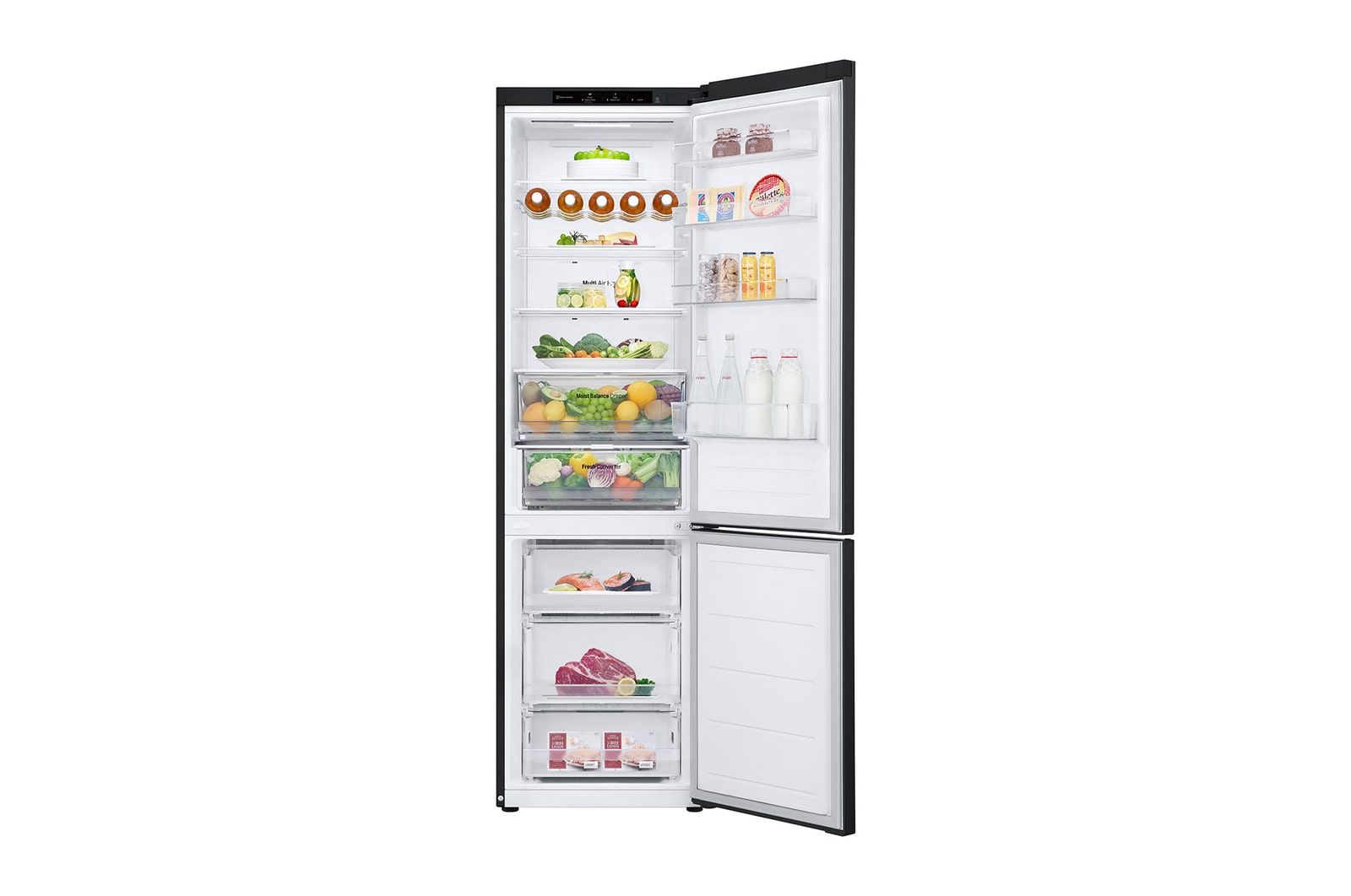 LG Kühl-Gefrierkombination 387L, Smart Inverter Compressor®, Total No Frost, D-Klasse