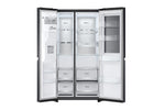 Lade das Bild in den Galerie-Viewer, LG GSXV90MCAE InstaView Side-by-Side Kühlschrank, 635L, Eis- &amp; Wasserspender, Mattschwarz
