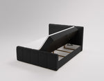 Lade das Bild in den Galerie-Viewer, Elegantes Boxspringbett Bergamo Samt mit Integriertem Stauraum – Hoher Schlafkomfort, Modernes Design
